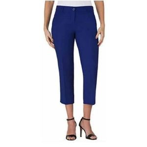 Hilary Radley New Women's Stretch Slim Leg Crop Pant, Mazarine Blue,Size 6